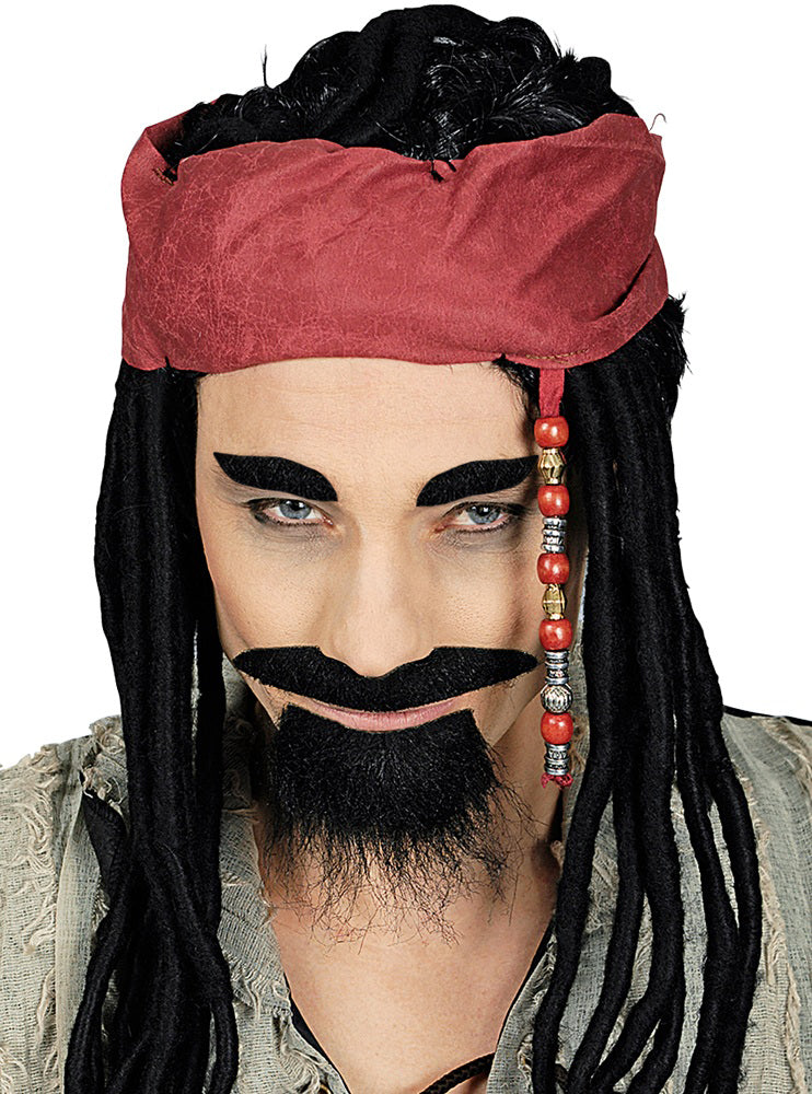 Bart-Set zum Piraten Kostüm für Erwachsene