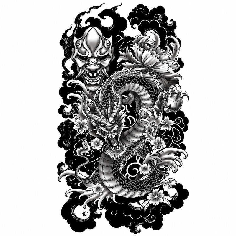 Halloween Tattoos "Drache" | 14 x 9 cm