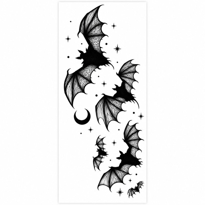 Halloween Tattoos "Fledermaus" | 14 x 9 cm