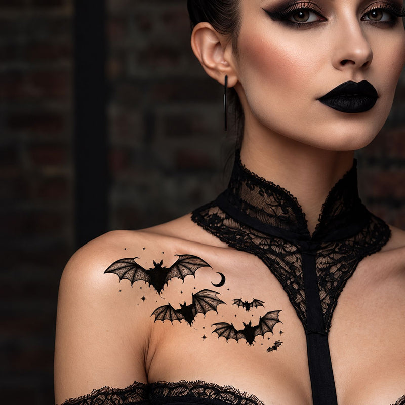 Halloween Tattoos "Fledermaus" | 14 x 9 cm