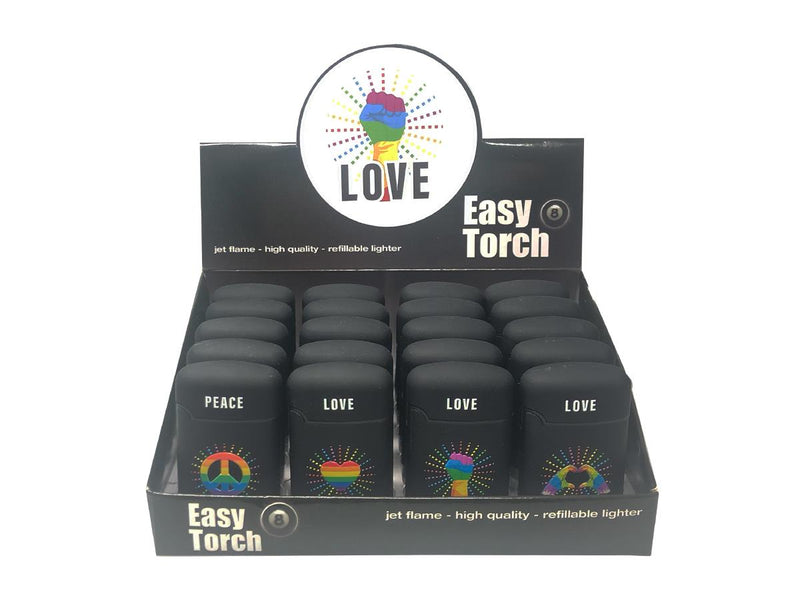 Easy Torch Relief Pride Feuerzeug | Schwarz 4v4