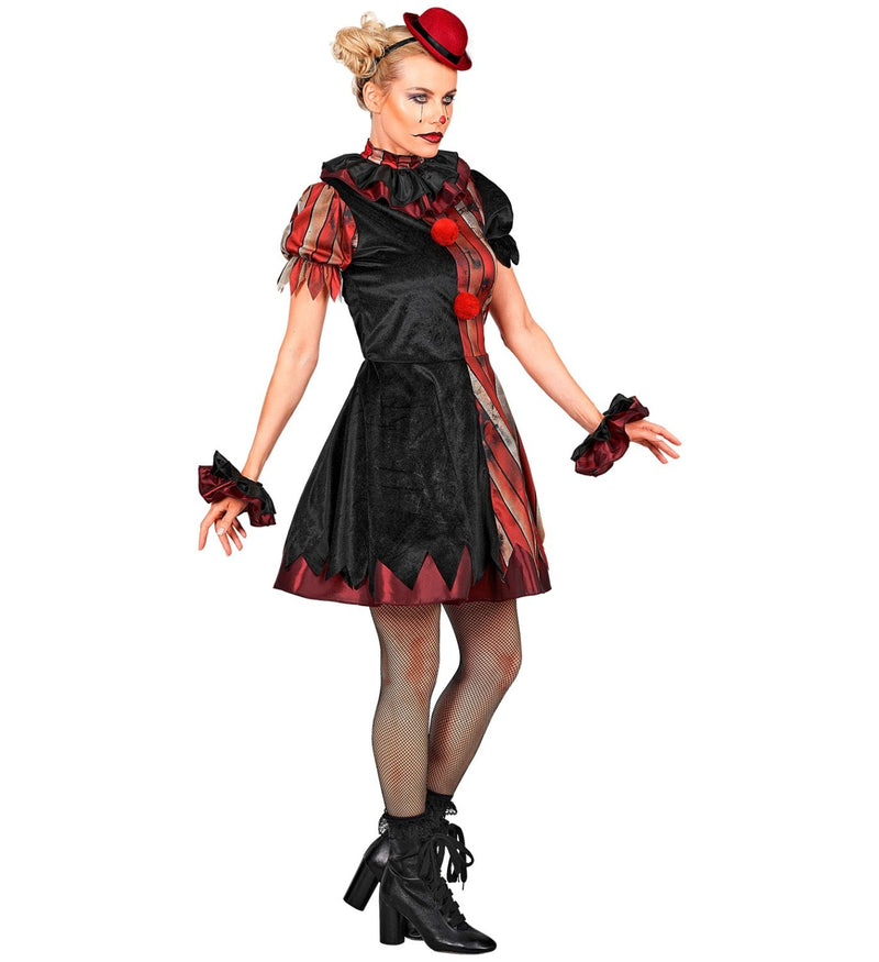 Horror Clownin "Wicked Clown" Kostüm für Damen | 5-tlg.
