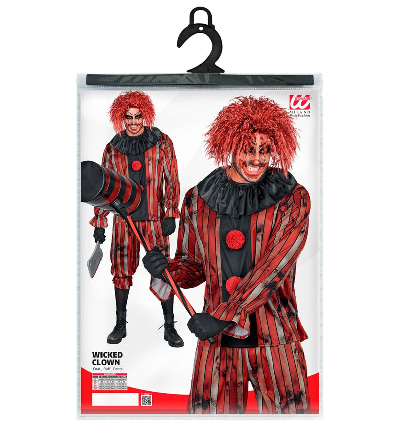 Horror Clown „Wicked Clown“ Kostüm für Herren | 3-tlg.