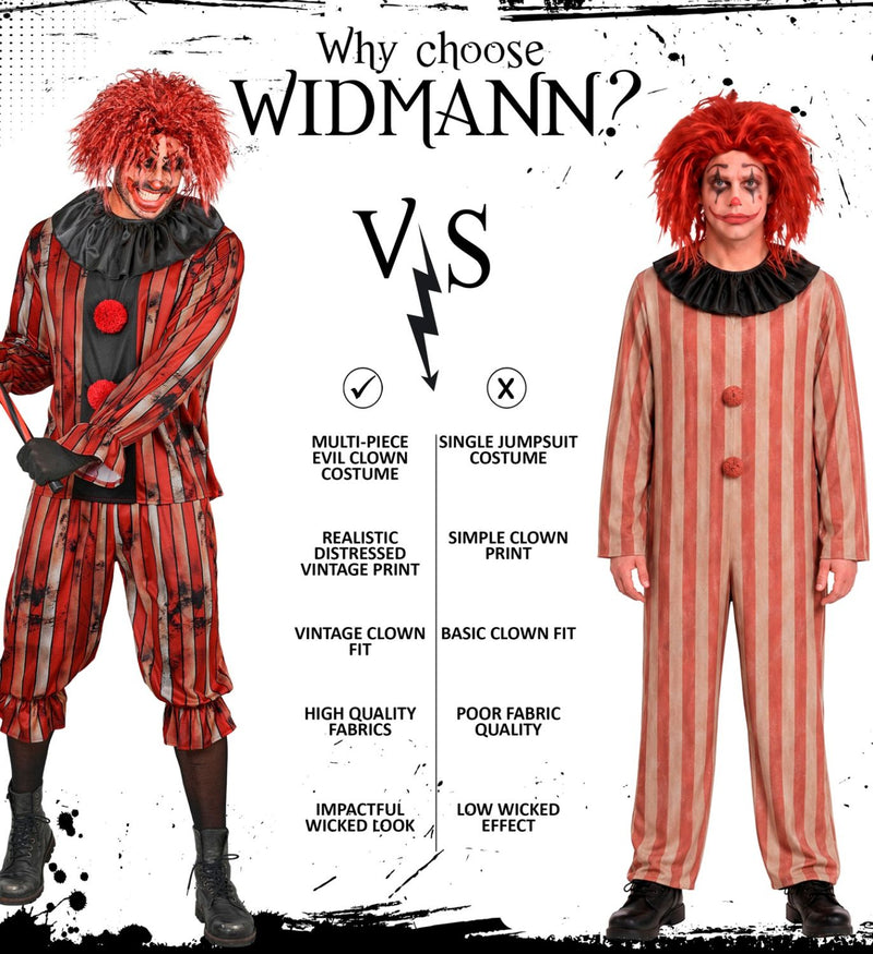 Horror Clown „Wicked Clown“ Kostüm für Herren | 3-tlg.