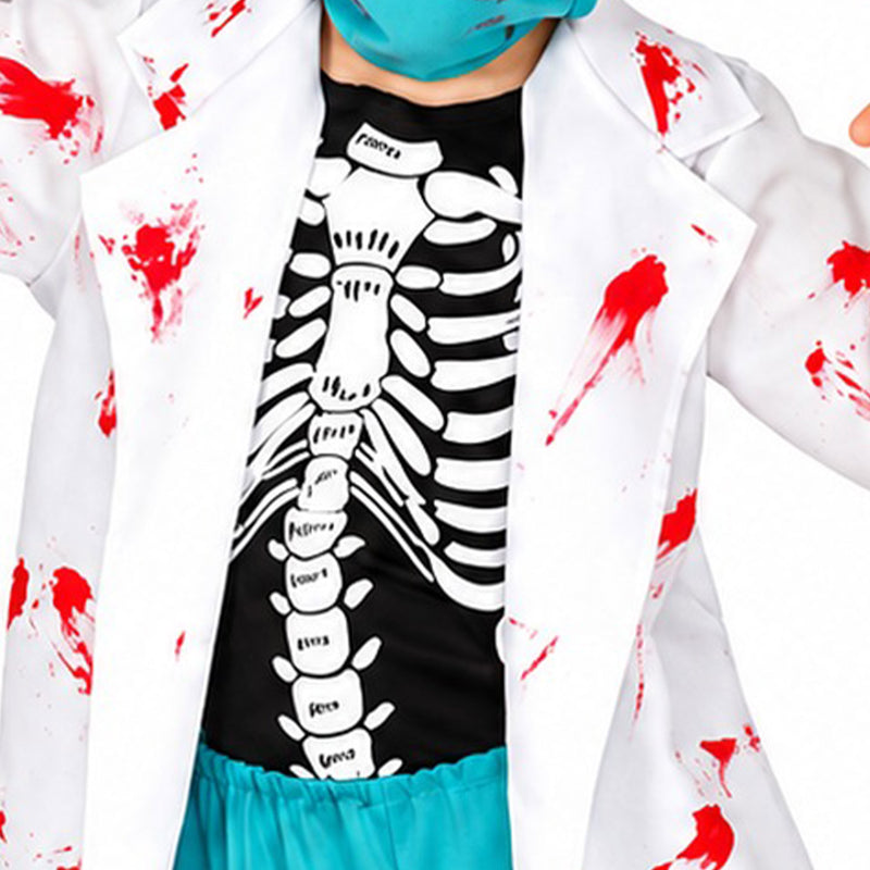 "Skelett Zombie Chirurg" Kostüm für Kinder | 5-tlg.