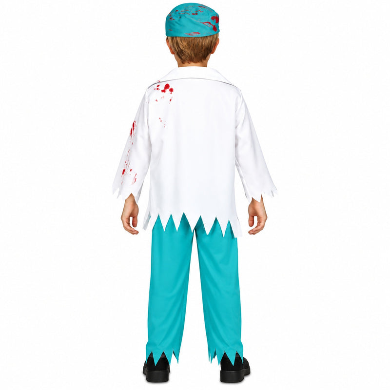 "Skelett Zombie Chirurg" Kostüm für Kinder | 5-tlg.