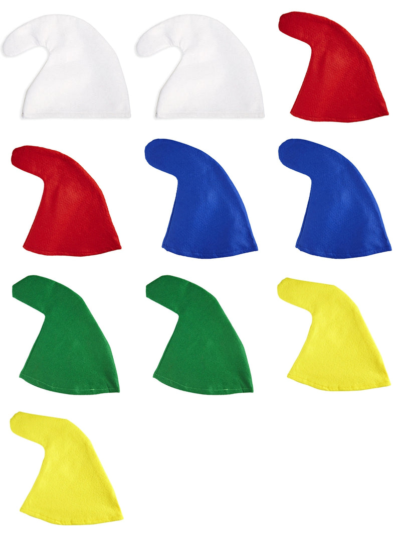 10 Zwergenmützen zum Kostüm Zwerg oder Wichtel | Farbwahl - Fasching Mottoparty