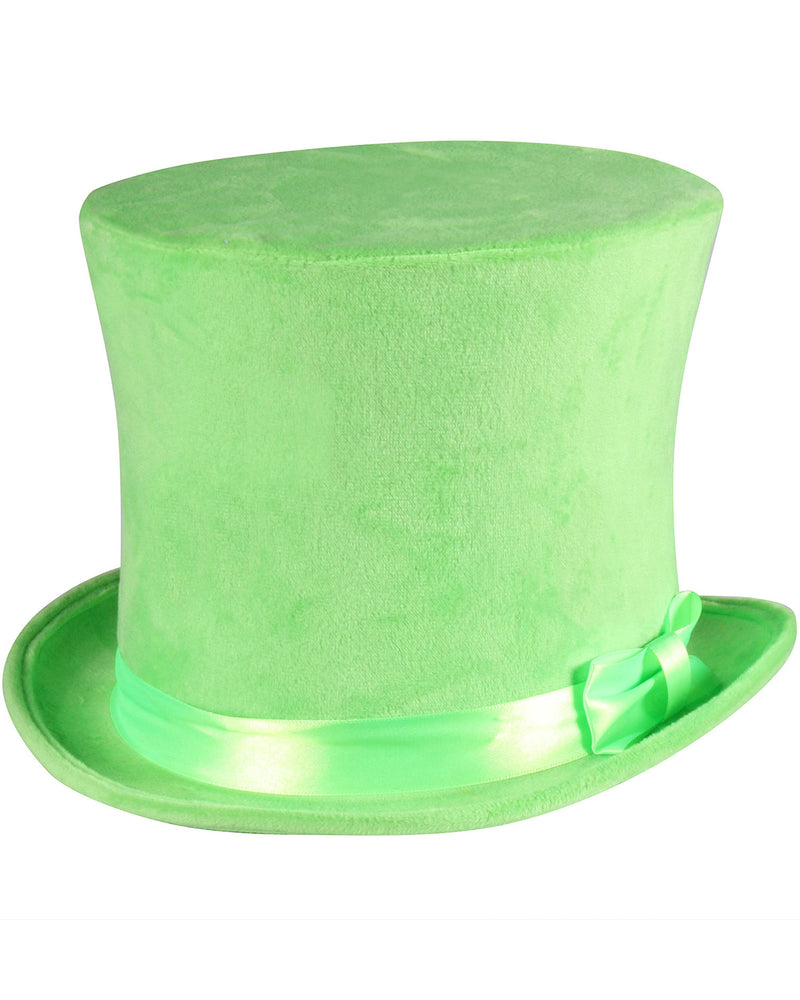 Zylinder "Flair" Velour mit Satinband 60 cm | Neon Grün