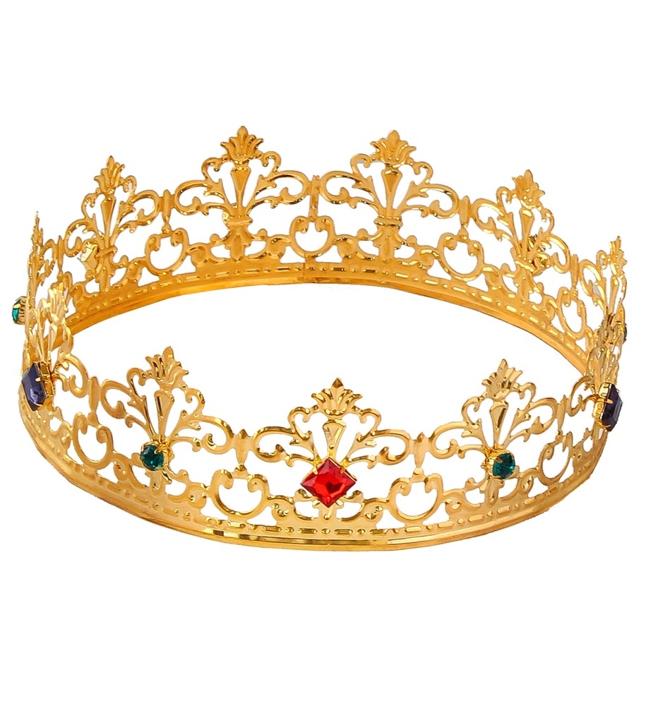 Metall Krone Gold Fasching Karneval König Königin