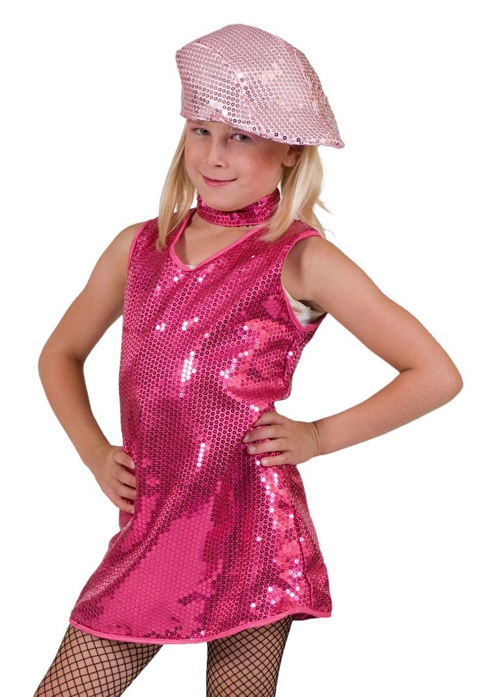 Disco Pailletten Kleid Pink für Mädchen | % Sale | Das ...