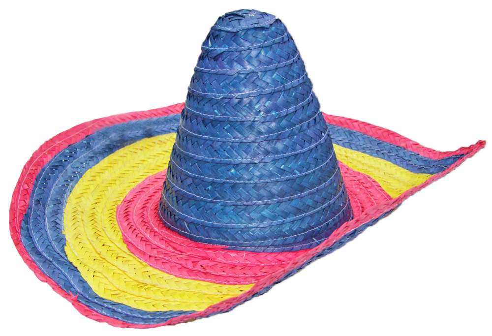 Bunter Sombrero für Erwachsene Ø 60 cm | Mexiko Kostüm Hut | Hüte ...